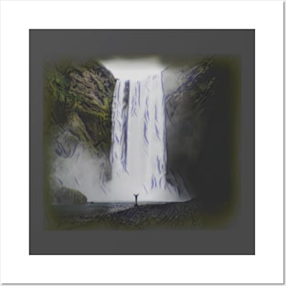 Waterfall design Posters and Art